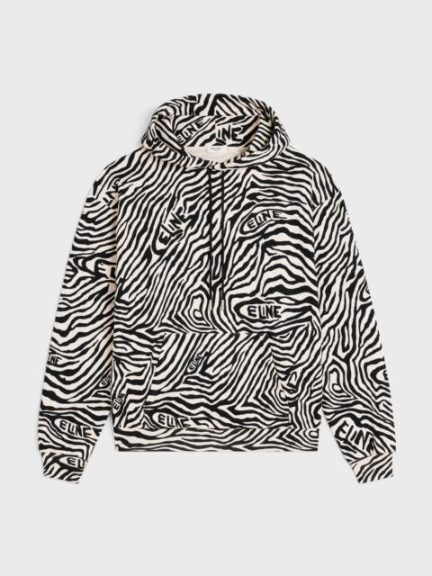 CELINE LOOSE CELINE HOODIE IN COTTON FLEECE
