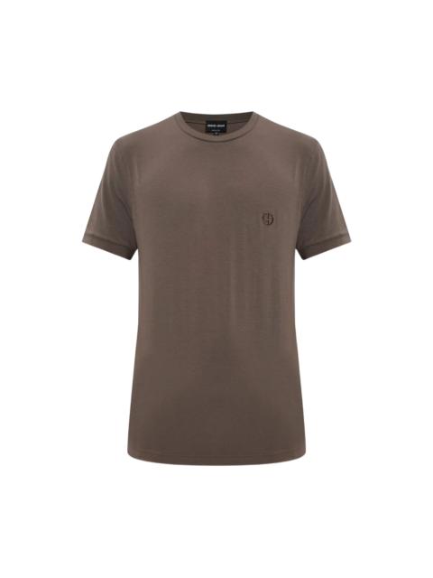GIORGIO ARMANI Embroidered-logo T-shirt