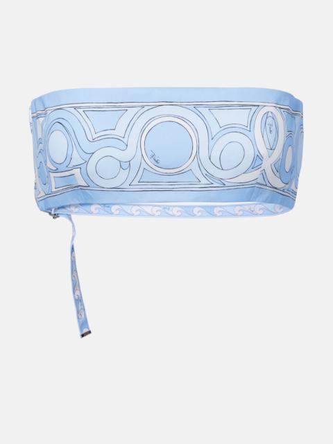 PUCCI Printed cotton toile bandeau top