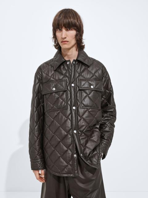 Bottega Veneta Leather Quilted Overshirt