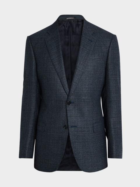 EMPORIO ARMANI Men's Grainy Wool-Blend Sport Coat