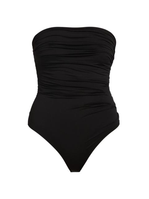 AGOLDE Women's Gwyneth Ruched Bodysuit - Black