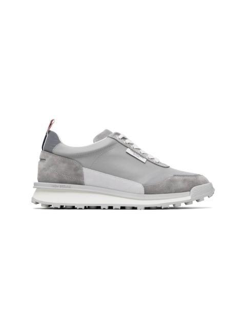 Thom Browne Gray Tech Nylon Alumni Sneakers