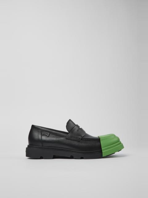 CAMPER Junction Black Leather Moccasin for Men