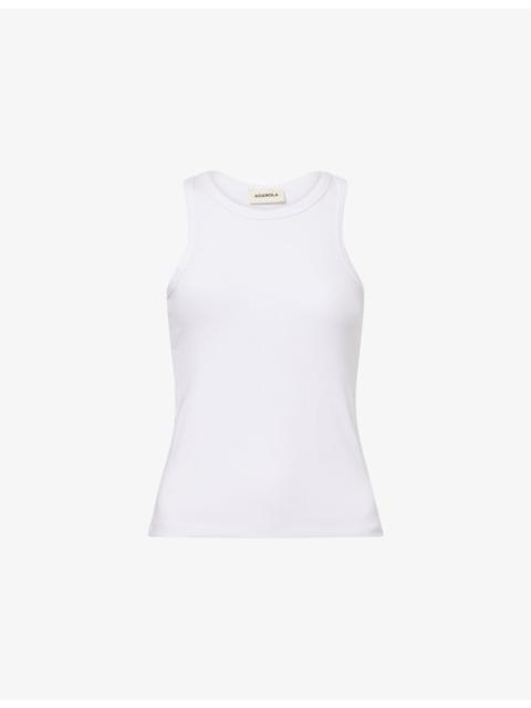 ADANOLA Ribbed Round-Neck Stretch-Modal Tank Top