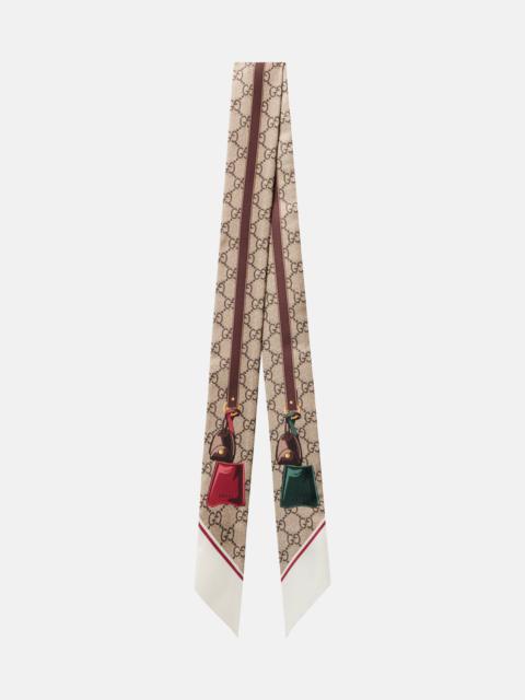 GUCCI GG printed silk twill scarf