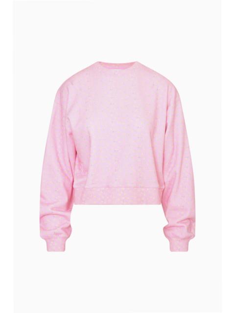 LoveShackFancy Emparo Cropped Ditsy Floral Pullover