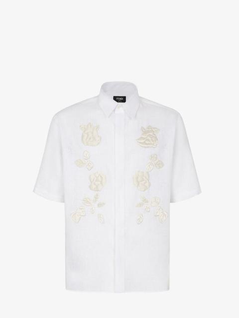 FENDI White linen shirt