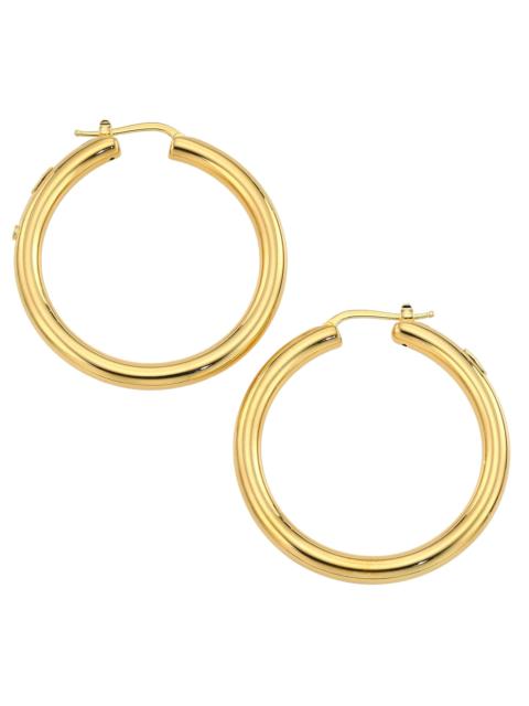 ROBERTO COIN Women's 18K Yellow Gold Round Tubular Hoop Earrings, 40MM - Yellow Gold