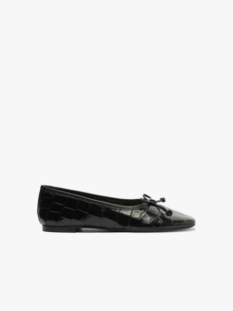 SCHUTZ Arissa Black Leather Ballet Flat