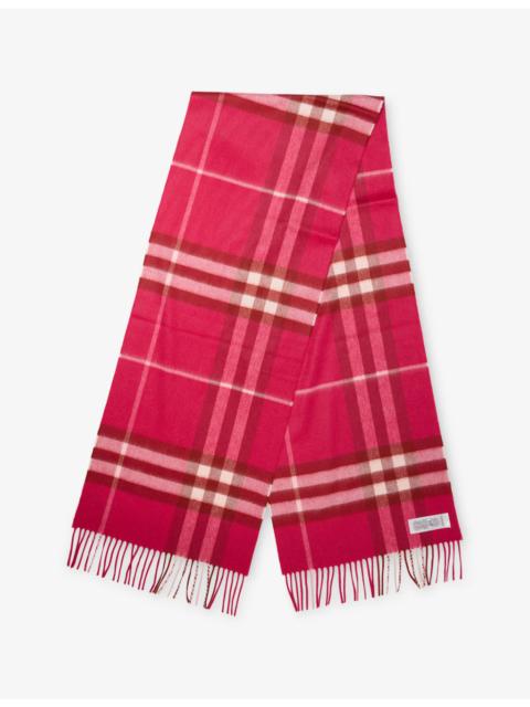 Burberry Check-Print Cashmere Scarf