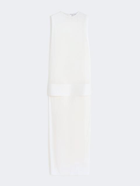 Sportmax COLLE Long, viscose jersey dress - WHITE