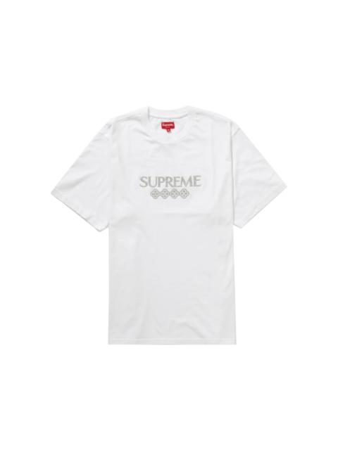 Supreme Supreme Glitter S/S Top White