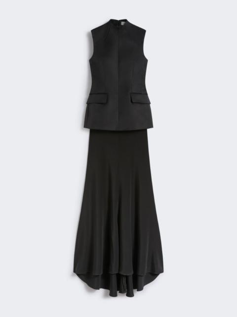 Sportmax Long bi-material dress - KLEPSYDRA CAPSULE - BLACK