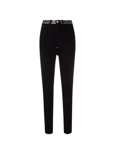 PHILIPP PLEIN Stones super high waist jeggings