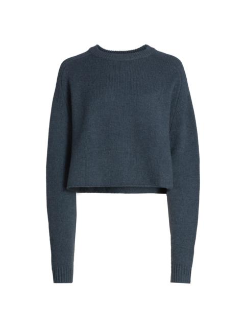LISA YANG Women's Cashmere Crop Sweater - Nightfall