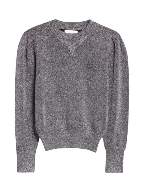 Isabel Marant Étoile Kelaya Metallic Sweater in Silver at Nordstrom