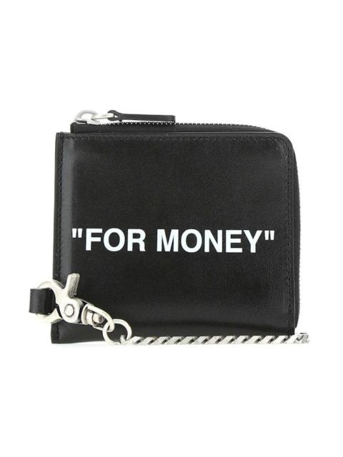 Off-White OFF-WHITE Chain Wallet "For Money" Black