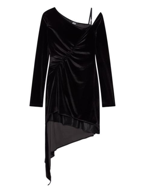 GCDS asymmetric ruched mini dress