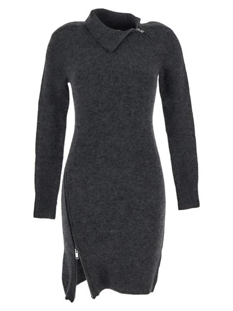 ISABEL MARANT｜DRESSES (OHARA (RO0588FA B3L04E 02DG)) Isabel Marant Ohara Dark Grey Baby Alpaca Blend Dress
