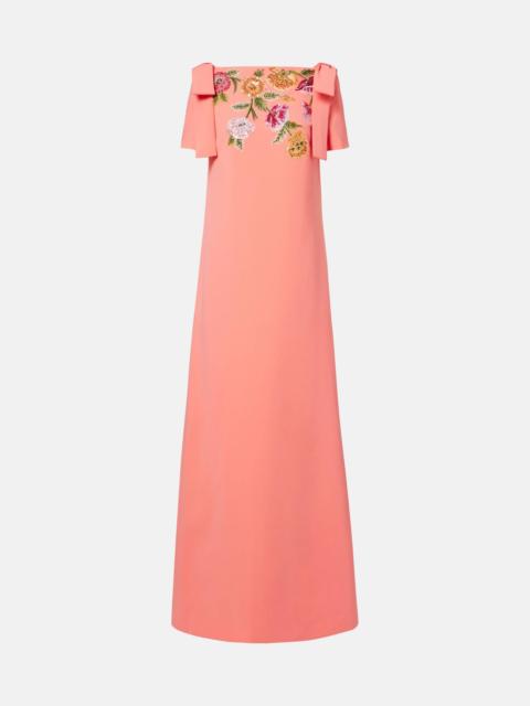 CAROLINA HERRERA Bow-detail embellished floral gown