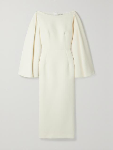 EMILIA WICKSTEAD Switzy Cape-effect Cloqué Midi Dress