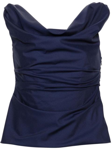 armarium draped sleeveless wool top