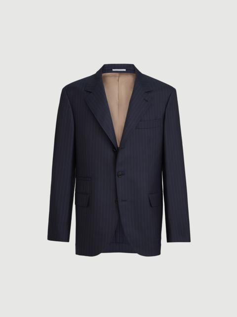 Brunello Cucinelli Virgin wool chalk stripe batavia blazer