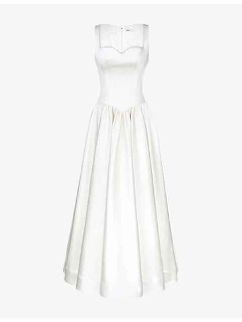 House of CB Giorgina Sweetheart-Neck Satin Bridal Gown