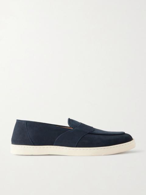 GEORGE CLEVERLEY Joey Nubuck Penny Loafers Navy