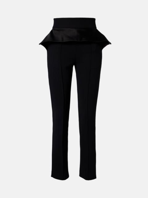 MATICEVSKI Relate peplum satin slim pants