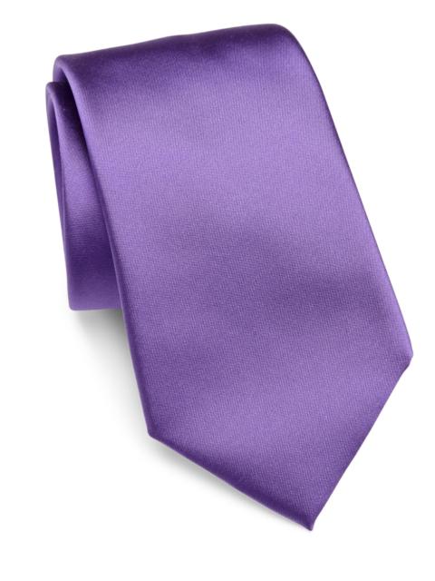 Ralph Lauren Solid Silk Tie - Purple