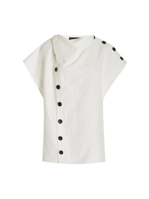 Zion Grommet-Embellished Top white