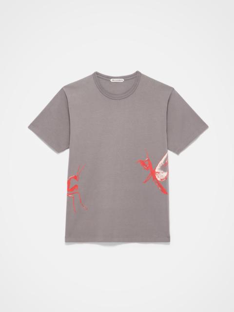 JW Anderson MENS PRAYING MANTIS T-SHIRT IN GREY