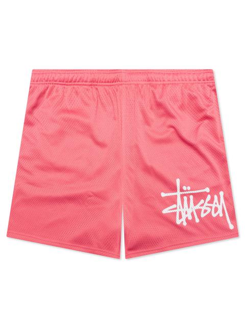 Stüssy MESH SHORT BIG BASIC - ROSE