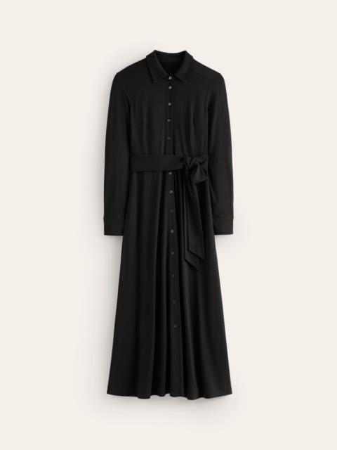 BODEN Marcia Jersey Shirt Dress-Black