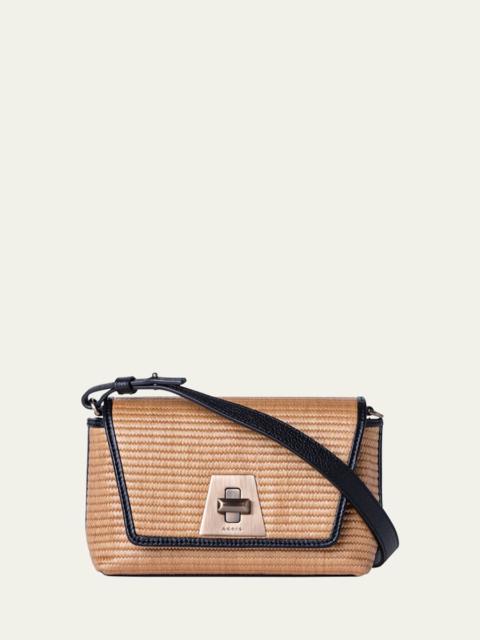 AKRIS Anouk Little Day Raffia Shoulder Bag