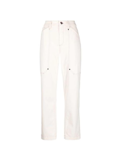 Brunello Cucinelli contrast-stitching straight-leg jeans