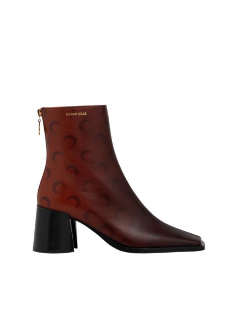 Marine Serre Airbrushed Crafted Leather Ankle Boots