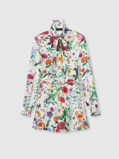 GUCCI Printed silk twill dress