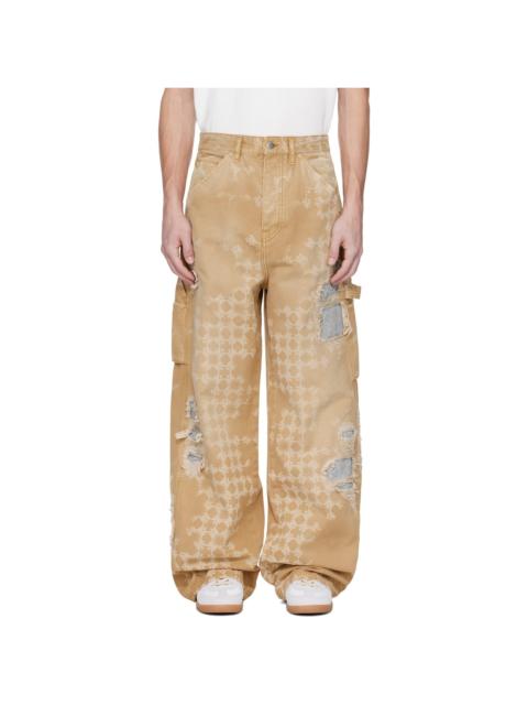 AMIRI Tan Repair Jeans