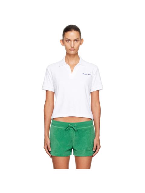 Sporty & Rich White Signature Logo Terry Polo