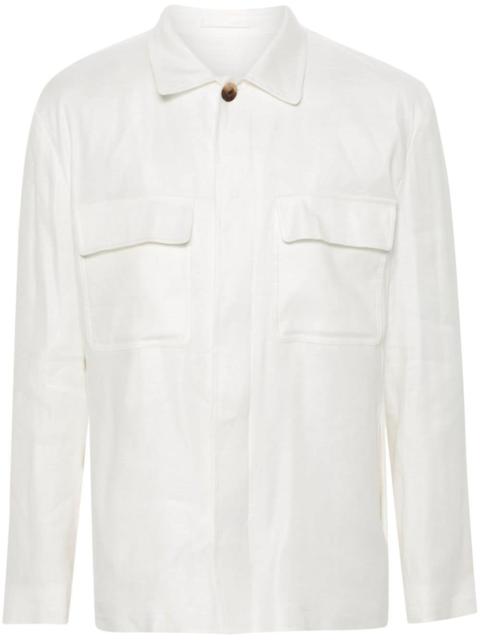 LARDINI twill shirt jacket