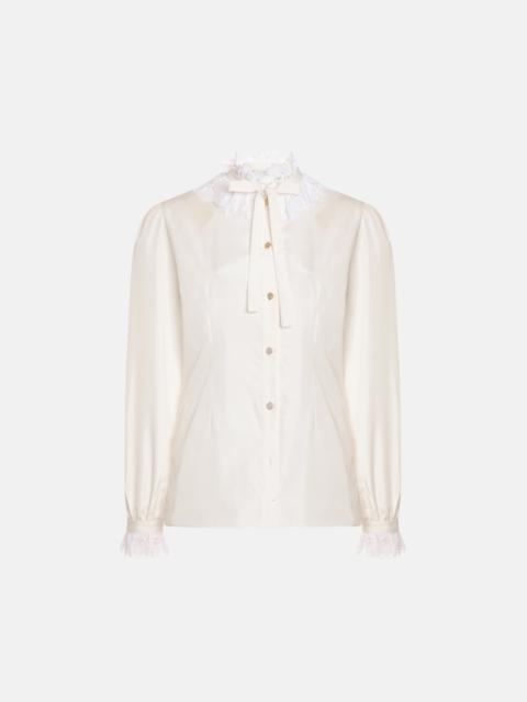 Alessandra Rich SILK POPLIN BLOUSE