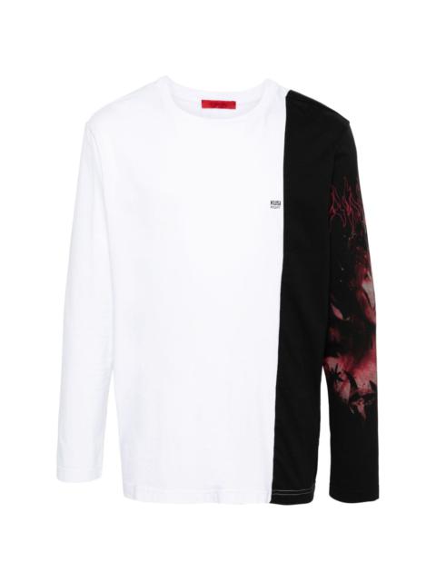 KUSIKOHC colour-block longsleeved T-shirt