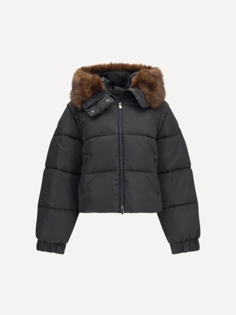 PINKO Godetia padded Down Jacket with faux fur
