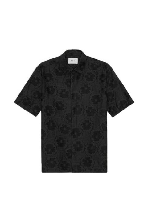 NN07 striped floral short sleeve shirt