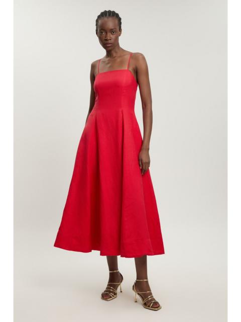 KAREN MILLEN Linen Woven Strappy Maxi Dress