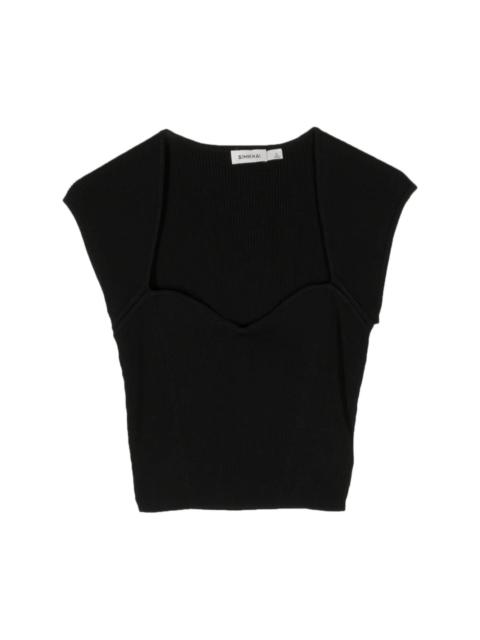 Abia ribbed crop top