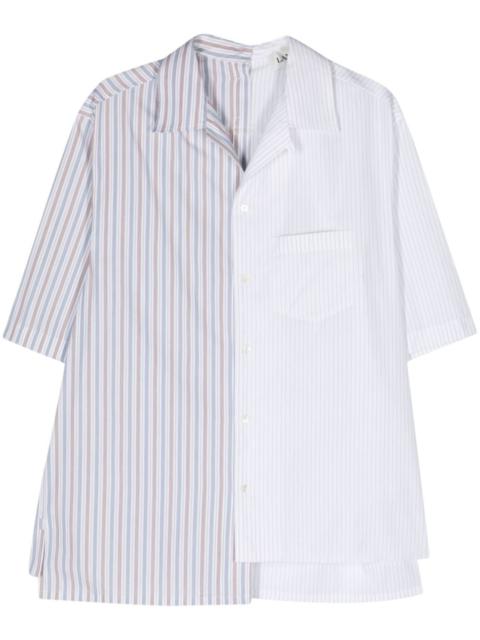 striped asymmetric cotton shirt